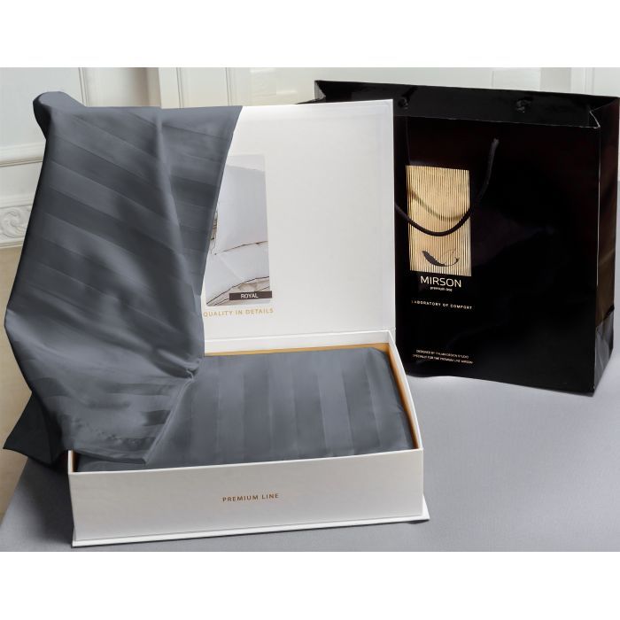Постельное белье MirSon Сатин Premium Graphite 2х160х220 (2200001717732) изображение 2