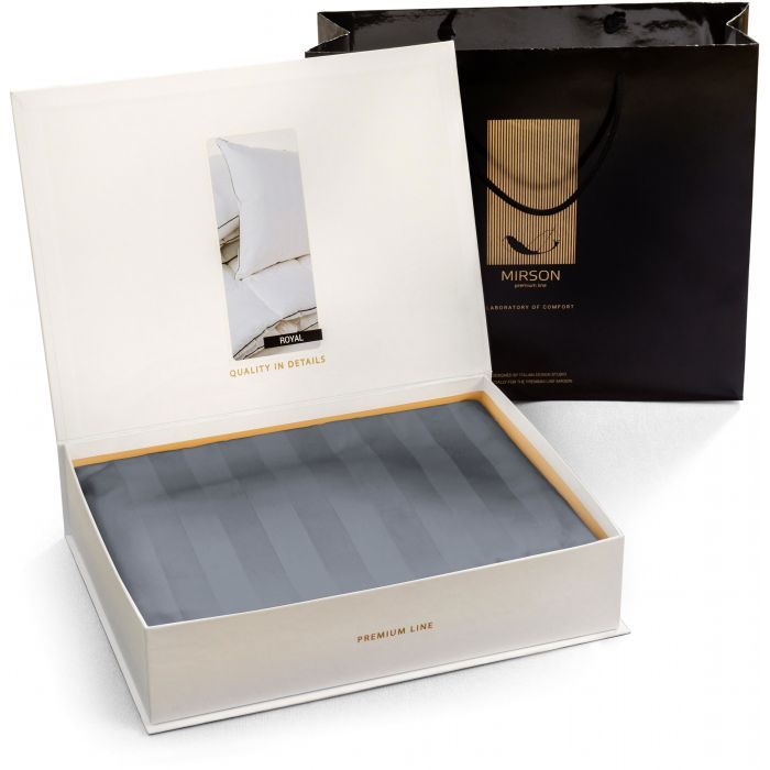Постельное белье MirSon Сатин Premium Graphite 2х160х220 (2200001717732) изображение 3