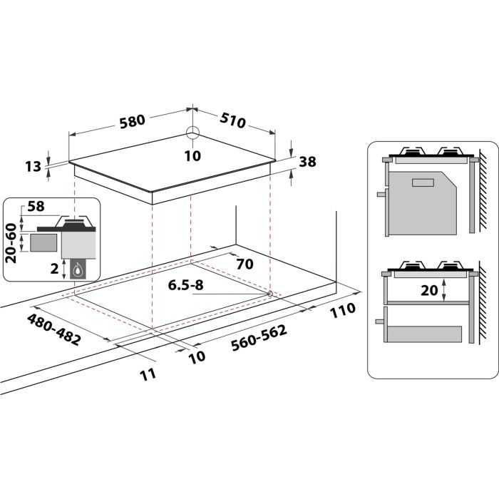 Варочна поверхня Whirlpool TKRL660IX зображення 12