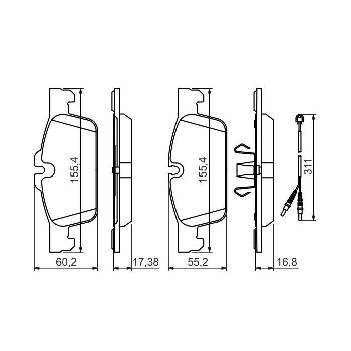 Гальмівні колодки Bosch 0 986 494 527 зображення 6