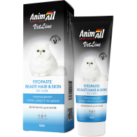 Паста для тварин AnimAll VetLine для поліпшення якості шерсті для кішок 100 г (4820150206581)