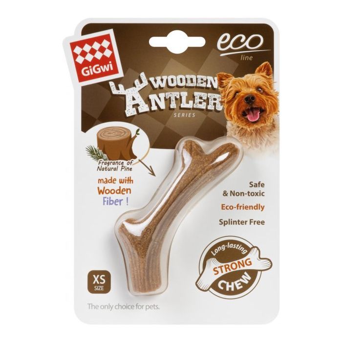 Игрушка для собак GiGwi Wooden Antler Рог жевательный L (2343) изображение 2
