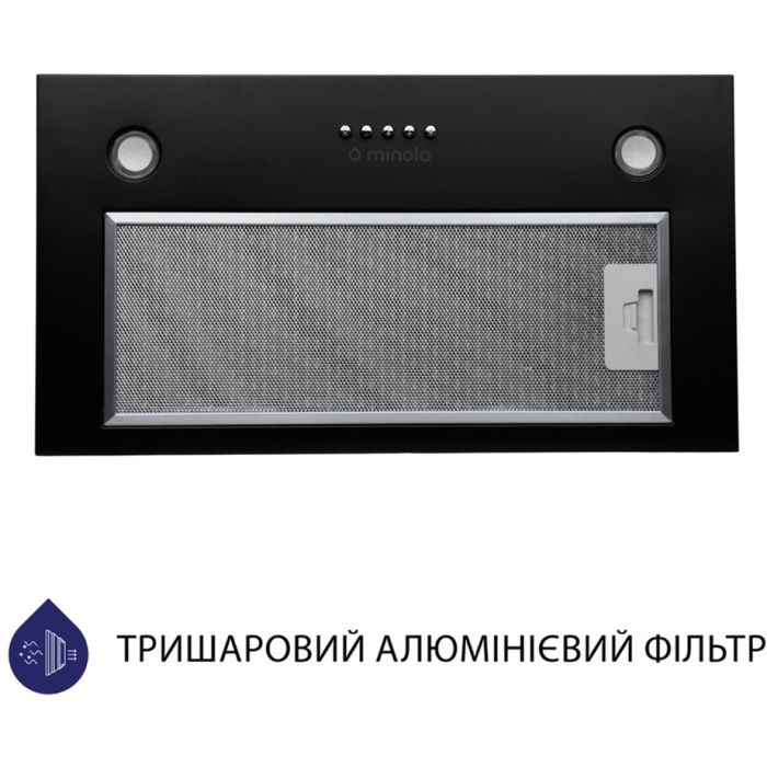 Витяжка кухонна Minola HBI 5327 BL 800 LED зображення 2