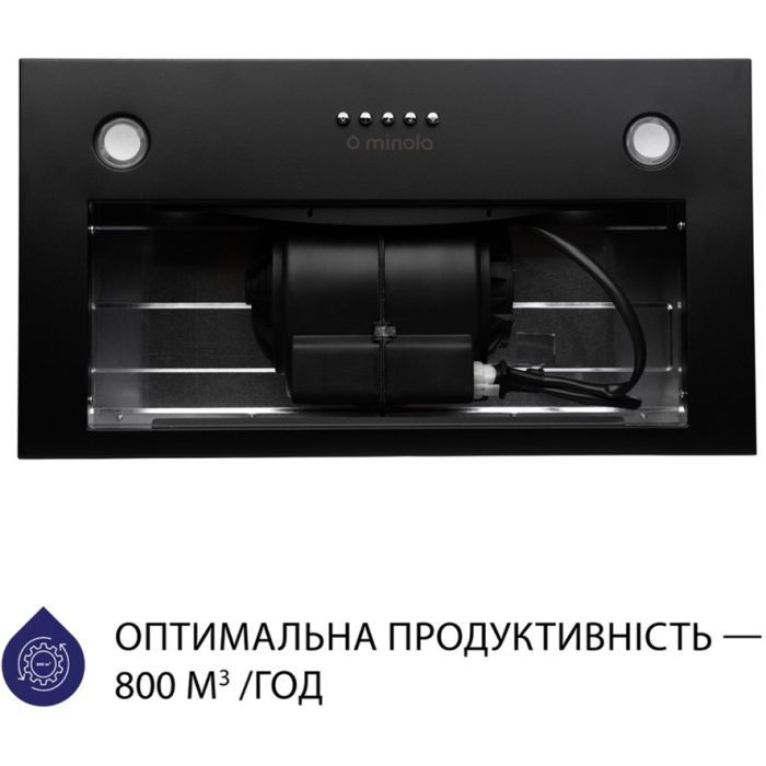 Витяжка кухонна Minola HBI 5327 BL 800 LED зображення 3