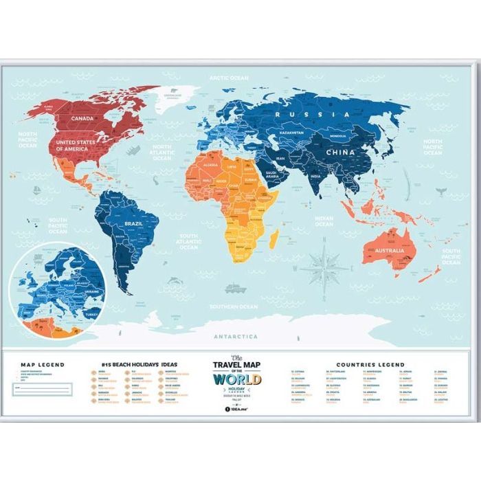 Скретч карта 1DEA.me Travel Map Holiday Lagoon World (13052) изображение 2