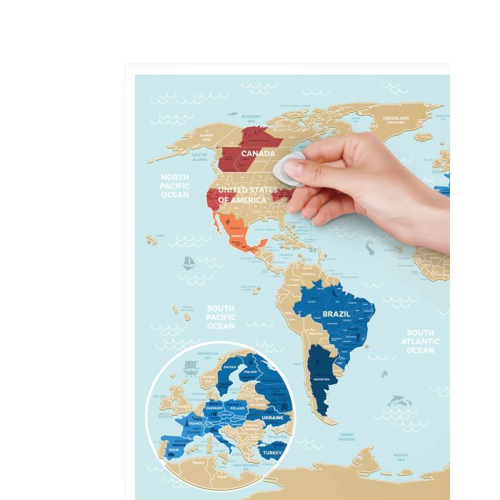 Скретч карта 1DEA.me Travel Map Holiday Lagoon World (13052) изображение 3