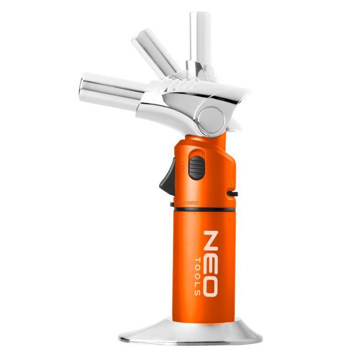 Газовий паяльник Neo Tools поворотний, п’єзозапалювання, 1350°C, об’єм 7.8г, 340г (19-904) зображення 2