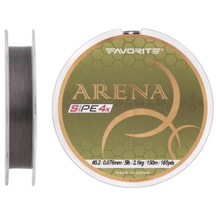 Шнур Favorite Arena PE 4x 150m 0.2/0.076mm 5lb/2.1kg Silver Gray (1693.10.89) изображение 2
