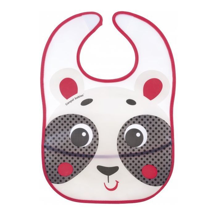 Слинявчик Canpol babies Hello Little пластмасовий з кишенькою Бежевий (9/232_bei)
