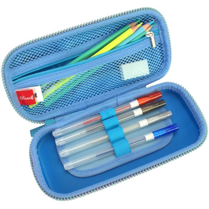 Пенал Cool For School з тисненням 1 відділення Фуксія (QT-5616-Rosered) зображення 2