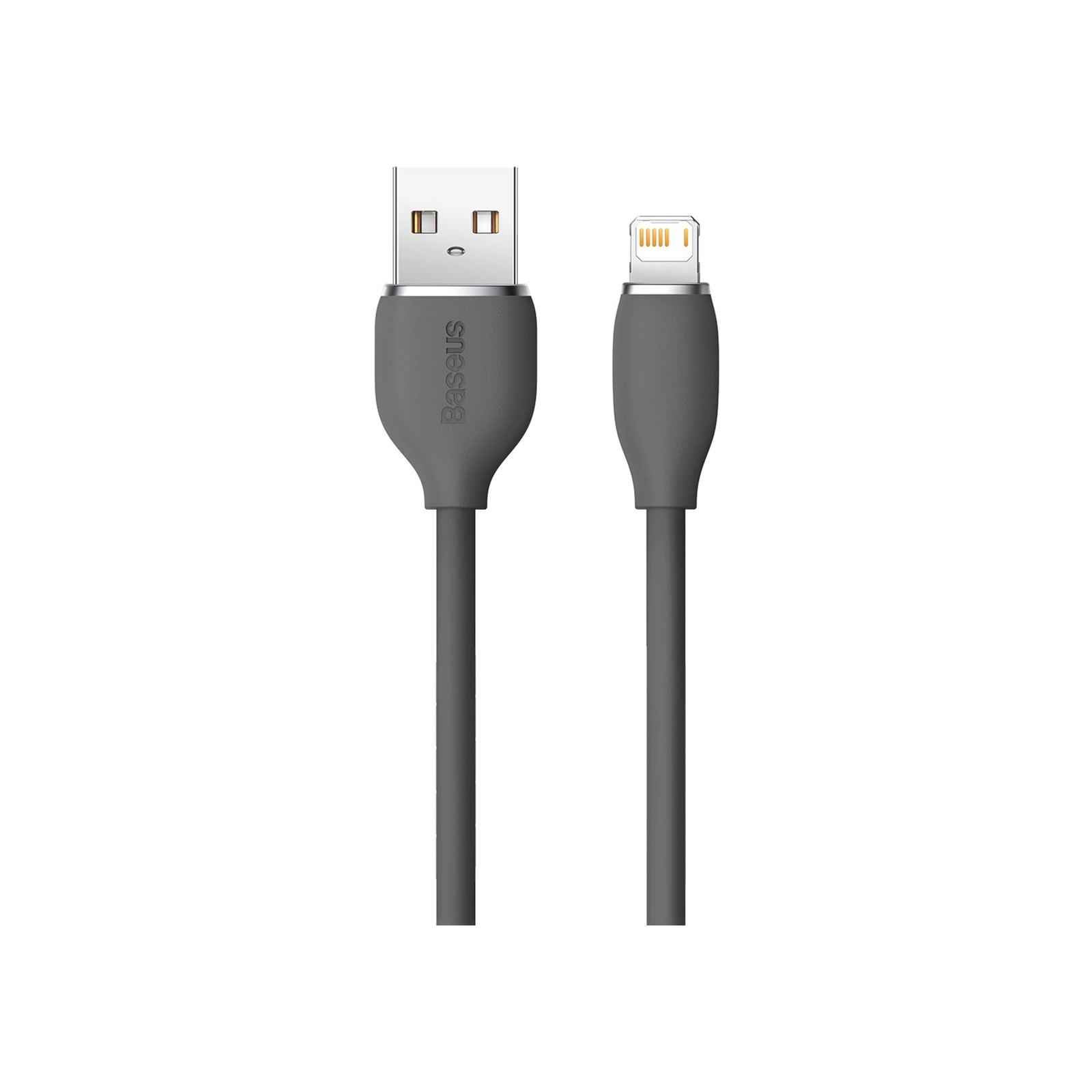 Дата кабель USB 2.0 AM to Lightning 2.0m 2.4A Jelly Liquid Silica Gel Black Baseus (CAGD000101) зображення 2