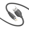 Дата кабель USB 2.0 AM to Lightning 2.0m 2.4A Jelly Liquid Silica Gel Black Baseus (CAGD000101) изображение 3