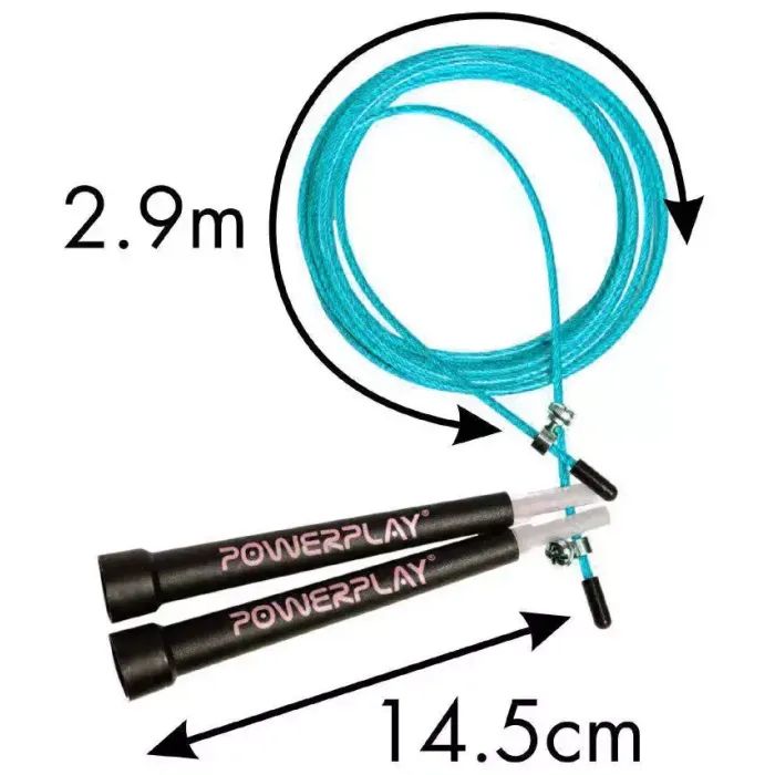 Скакалка PowerPlay 4202 швидкісна Синя (PP_4202_Blue) зображення 6
