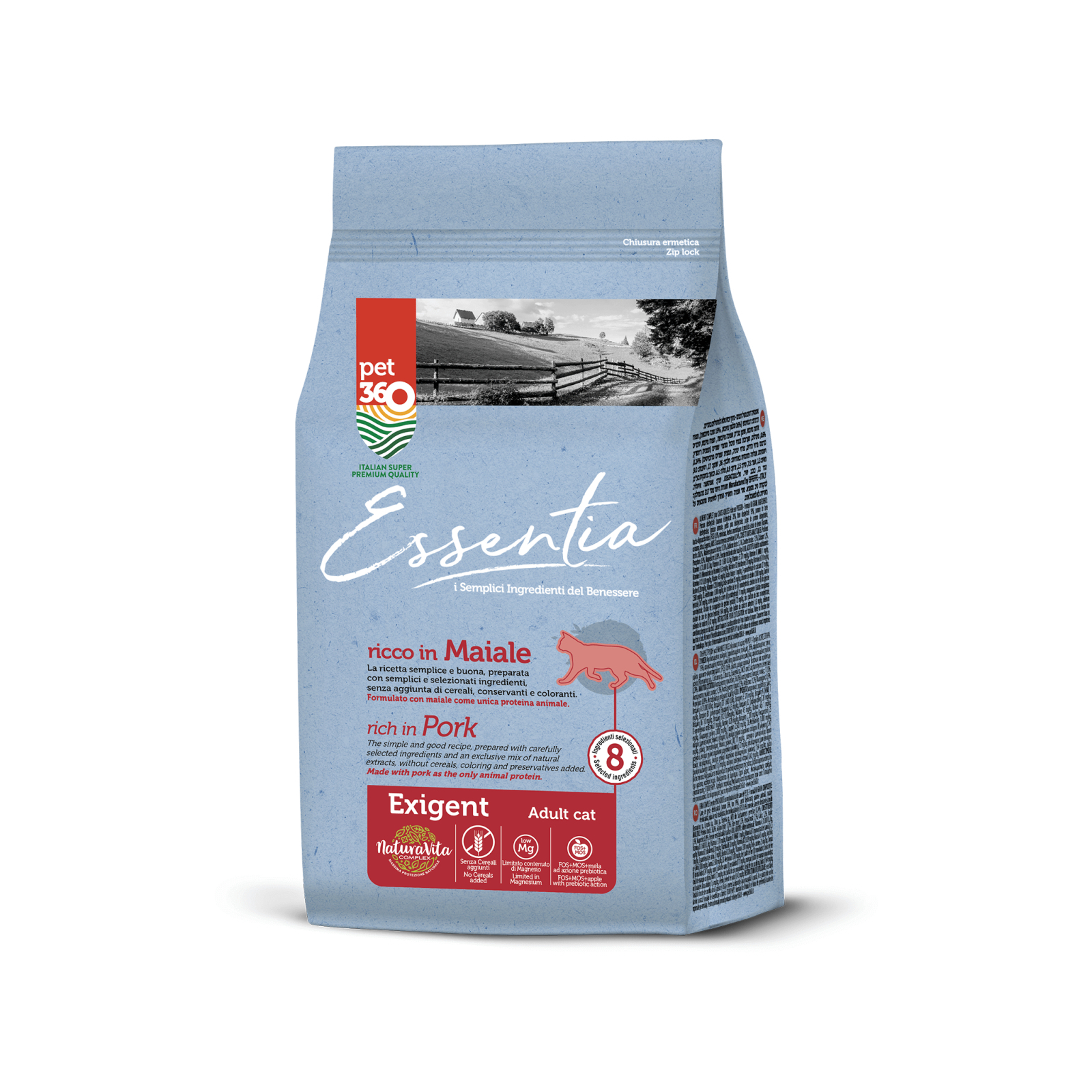Сухий корм для кішок Essentia Adult Grain Free Exigent зі свининою 1.5 кг (8014556129643)