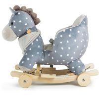 Качалка детская Kinderkraft Лошадка с колесами Gray (5902533908134) изображение 4