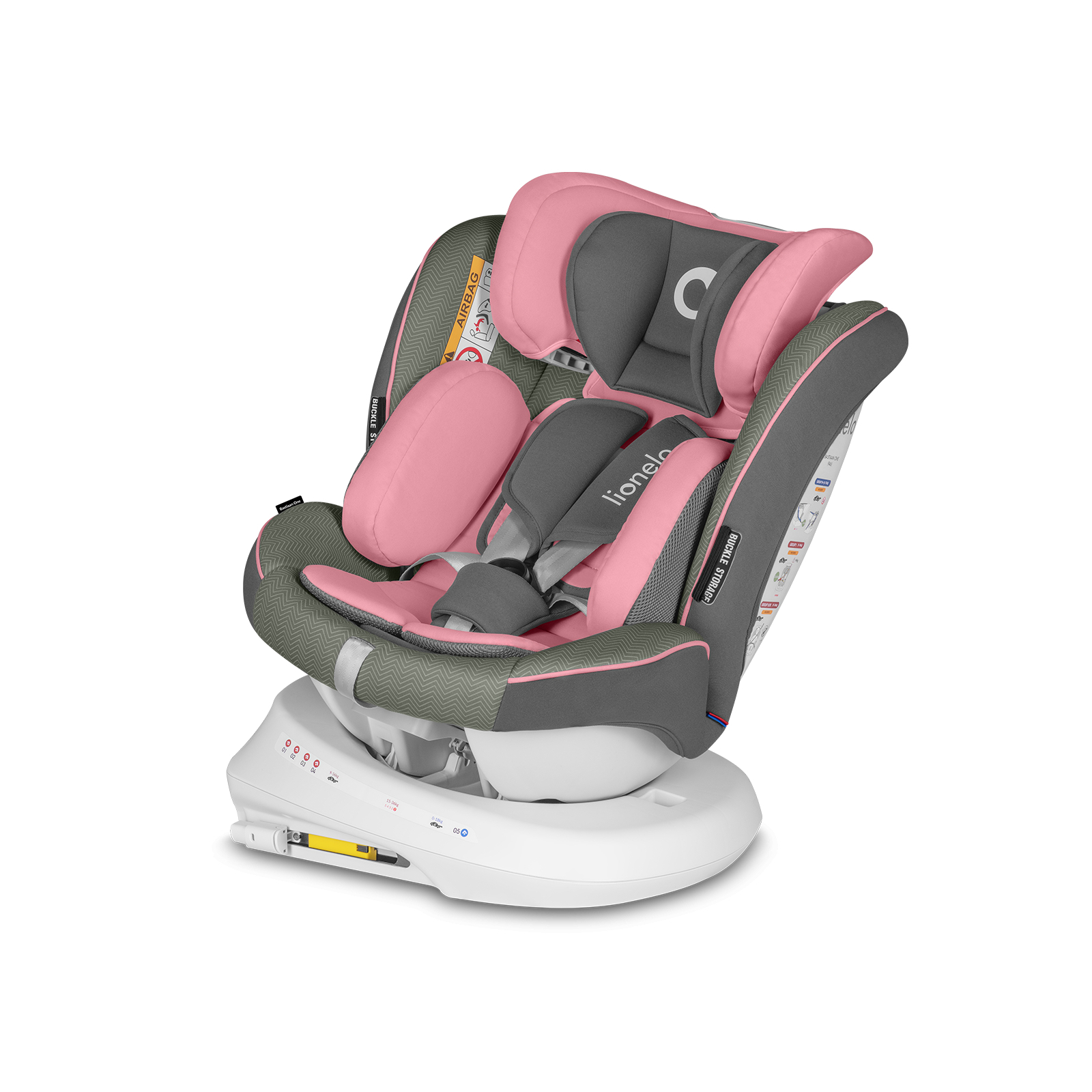 Автокресло Lionelo Bastiaan One 0-36 кг Pink Baby (LO-BASTIAAN ONE PINK BABY) изображение 4