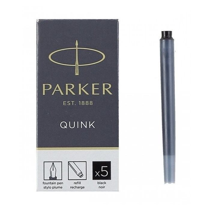 Чернила для перьевых ручек Parker Картриджи Quink / 5шт черный (11 410BK) изображение 2