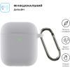 Чехол для наушников Armorstandart Ultrathin Silicone Case With Hook для Apple AirPods 2 Light Grey (ARM59685) изображение 2
