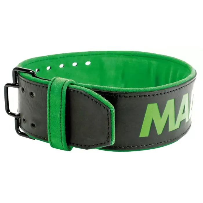 Атлетичний пояс MadMax MFB-302 Quick Release Belt шкіряний Black/Green M (MFB-302_M)
