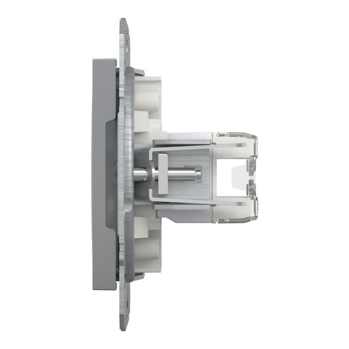 Комп'ютерна розетка Schneider Electric RJ45 UTP КАТ. 5Е ПОДВІЙНА ASFORA СТАЛЬ (EPH4400162) зображення 3