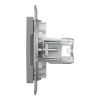 Комп'ютерна розетка Schneider Electric RJ45 UTP КАТ. 5Е ПОДВІЙНА ASFORA СТАЛЬ (EPH4400162) зображення 3