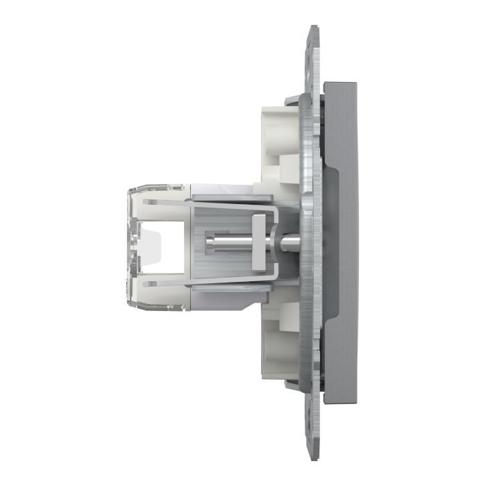 Комп'ютерна розетка Schneider Electric RJ45 UTP КАТ. 5Е ПОДВІЙНА ASFORA СТАЛЬ (EPH4400162) зображення 4