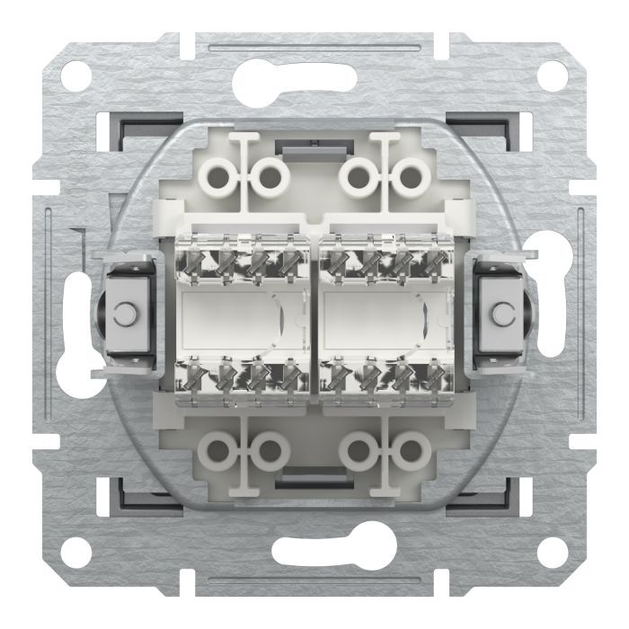 Комп'ютерна розетка Schneider Electric RJ45 UTP КАТ. 5Е ПОДВІЙНА ASFORA СТАЛЬ (EPH4400162) зображення 5