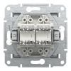 Комп'ютерна розетка Schneider Electric RJ45 UTP КАТ. 5Е ПОДВІЙНА ASFORA СТАЛЬ (EPH4400162) зображення 5