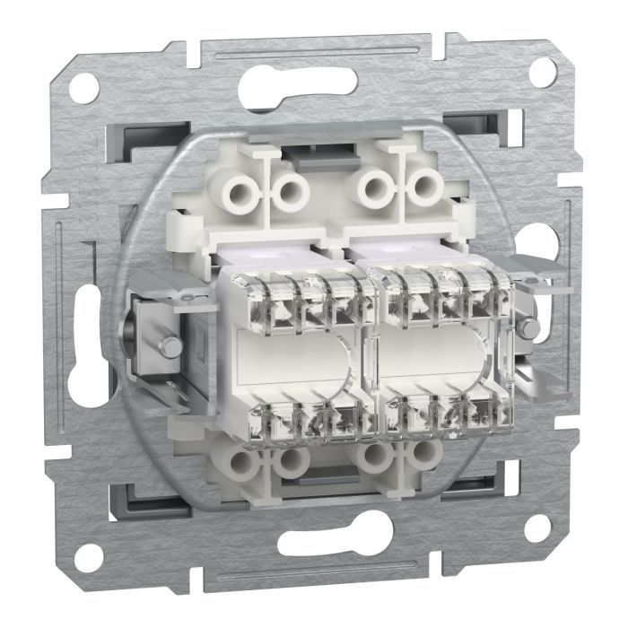 Комп'ютерна розетка Schneider Electric RJ45 UTP КАТ. 5Е ПОДВІЙНА ASFORA СТАЛЬ (EPH4400162) зображення 6