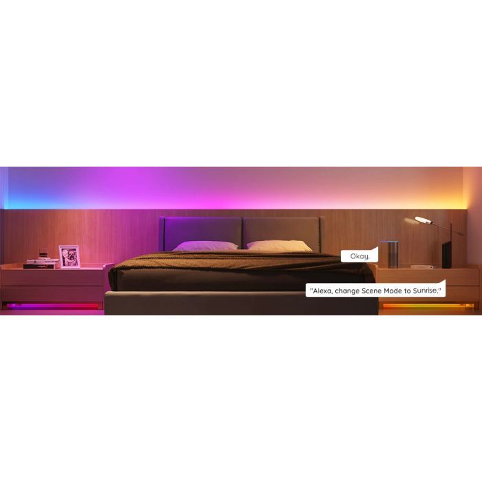 Світлодіодна стрічка Govee RGBIC Basic Wi-Fi + Bluetooth LED Strip Light With Protective Coating 10м Білий (H619C3D1) зображення 12