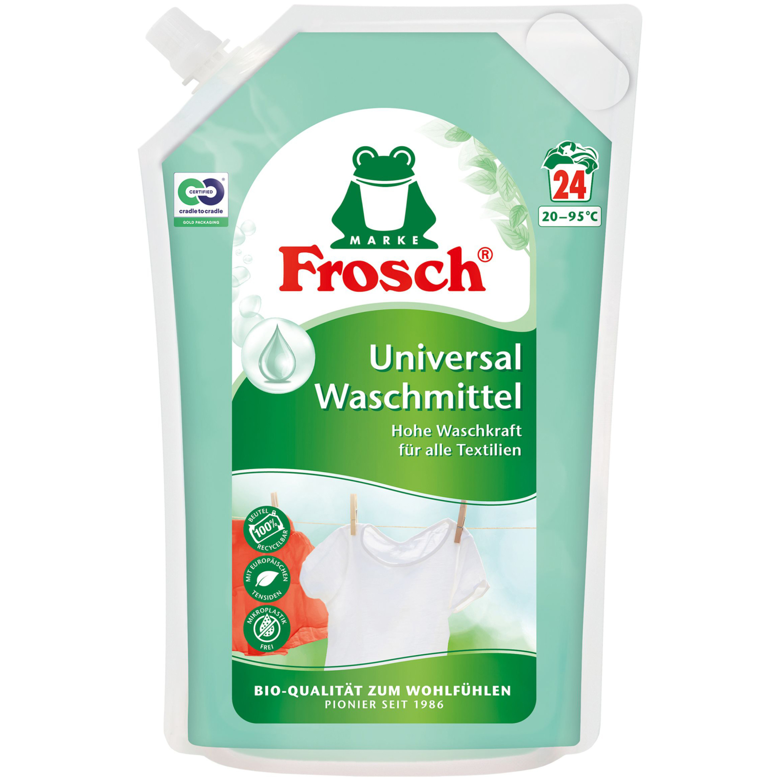Гель для прання Frosch Для кольорових тканин 1.8 л (4001499960253)