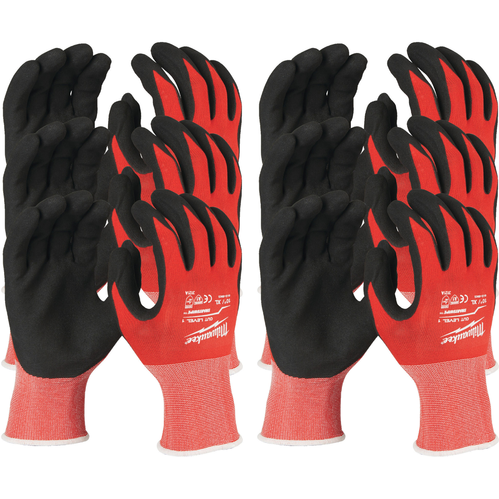 Защитные перчатки Milwaukee з опором порізам 1 рівня, 9/L, 12пар (4932471615)