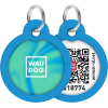 Адресник для животных WAUDOG Smart ID с QR паспортом "Градиент голубой", круг 30 мм (230-4036)