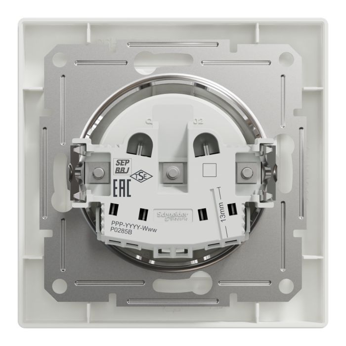 Розетка Schneider Electric ASFORA без заземлення антрацит (EPH3000171) изображение 8