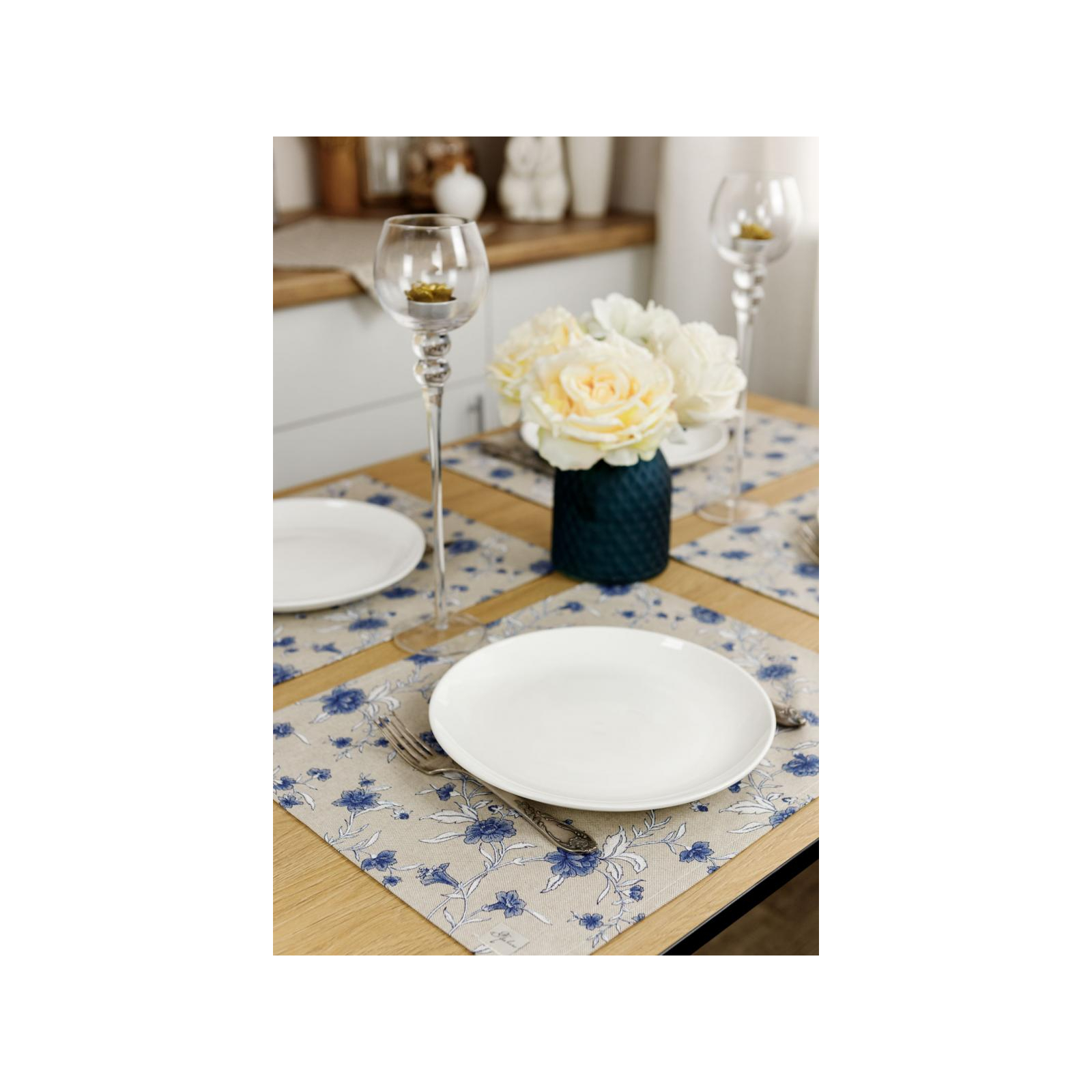 Серветка на стіл Прованс Квіти синій Господиня 35х45 см (4823093451810) зображення 5