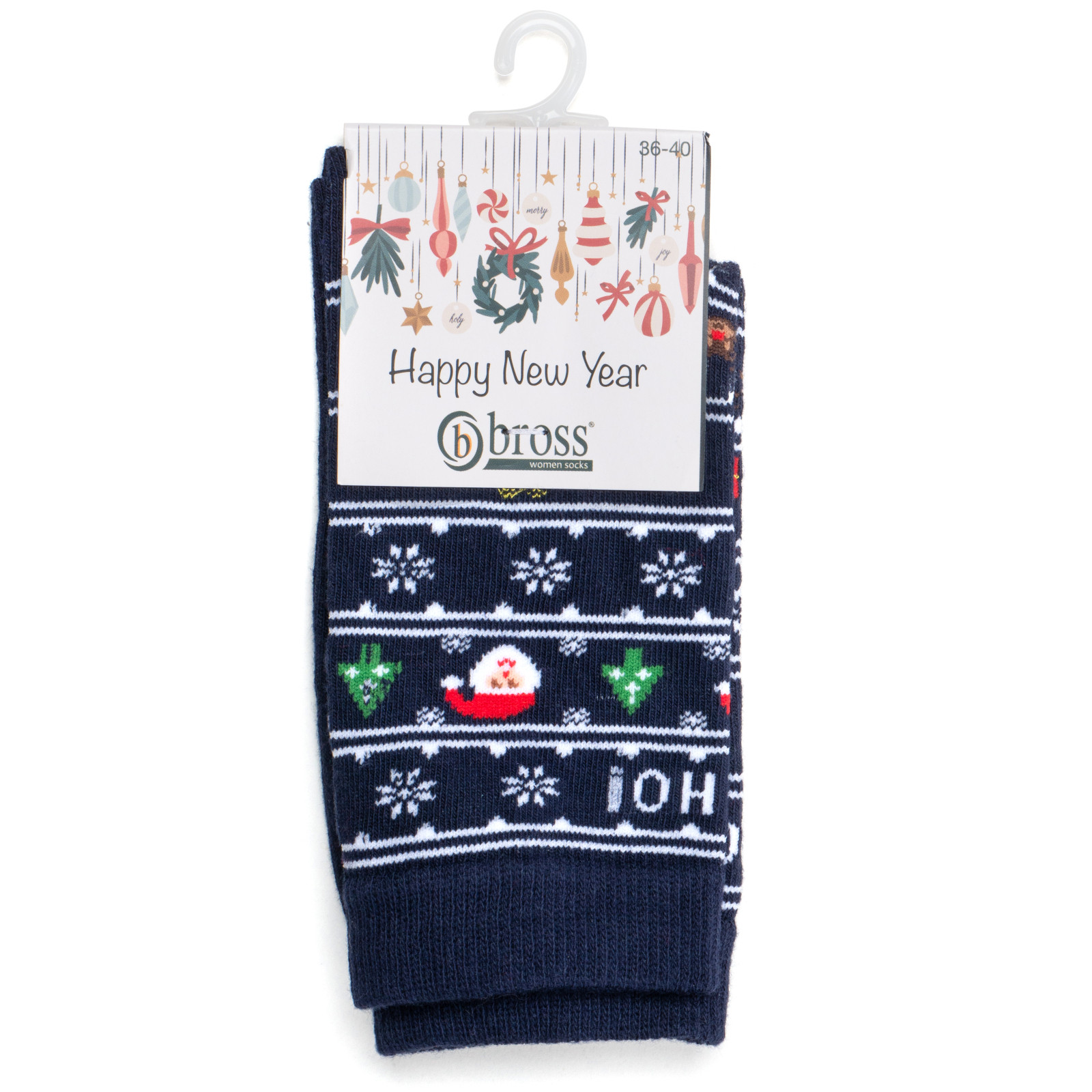 Шкарпетки дитячі Bross новорічні (2101-13-blue) зображення 2