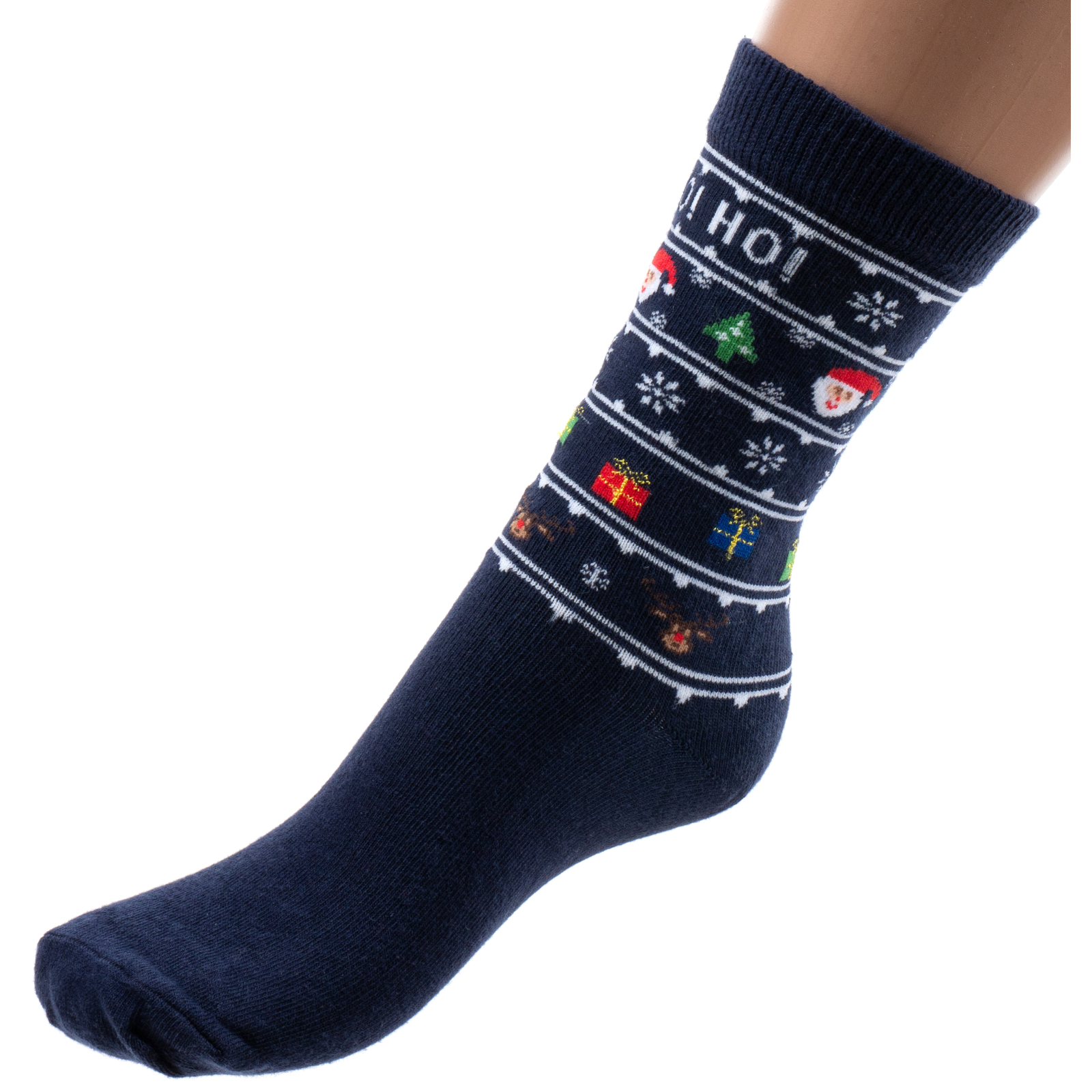 Шкарпетки дитячі Bross новорічні (2101-13-blue)