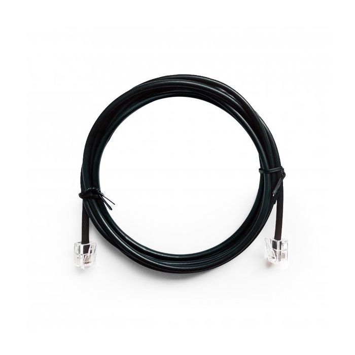 Патч-корд телефонный 2м RJ11 (6P4C) black Cablexpert (TC6P4CR-2M)