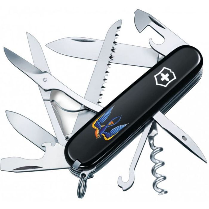 Нож Victorinox Huntsman Ukraine 91 мм Червоно-чорний (1.3713.1.3)