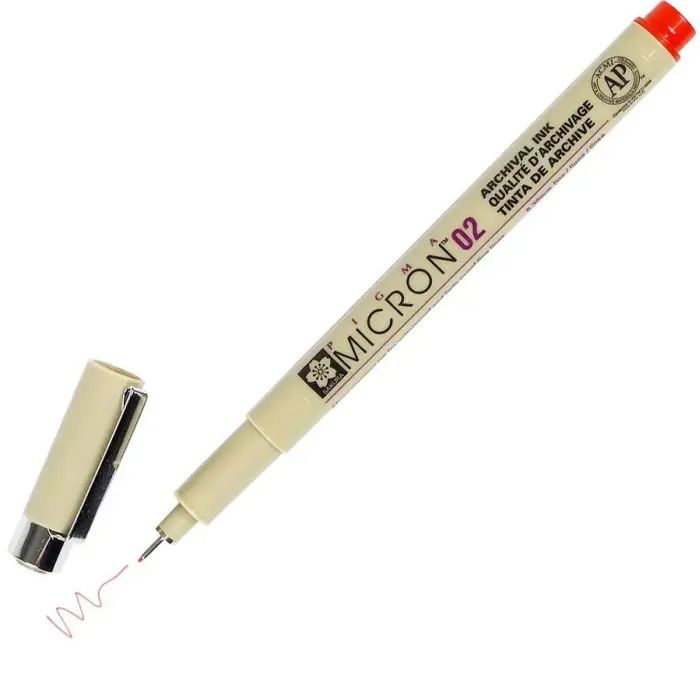 Лайнер Sakura Pigma Micron (0.2) 0,3 мм Червоний (084511318403) зображення 2