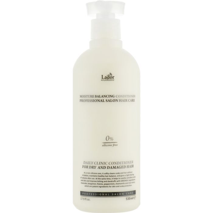 Кондиционер для волос La'dor Moisture Balancing Conditioner Увлажняющий бессиликоновый 530 мл (8809500810612)
