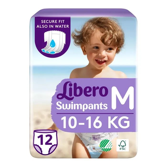 Подгузники Libero Swimpants Medium 10-16 кг 12 шт (7322541981741)
