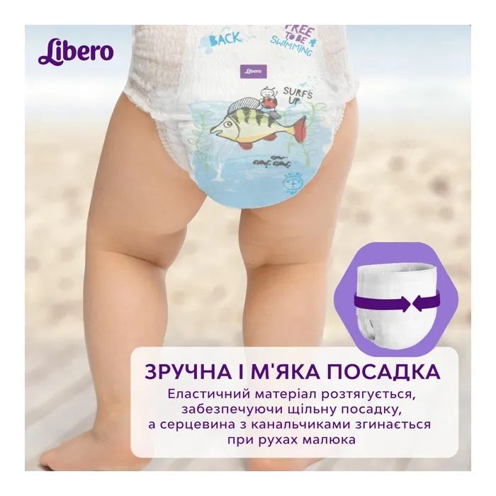 Подгузники Libero Swimpants Medium 10-16 кг 12 шт (7322541981741) изображение 4