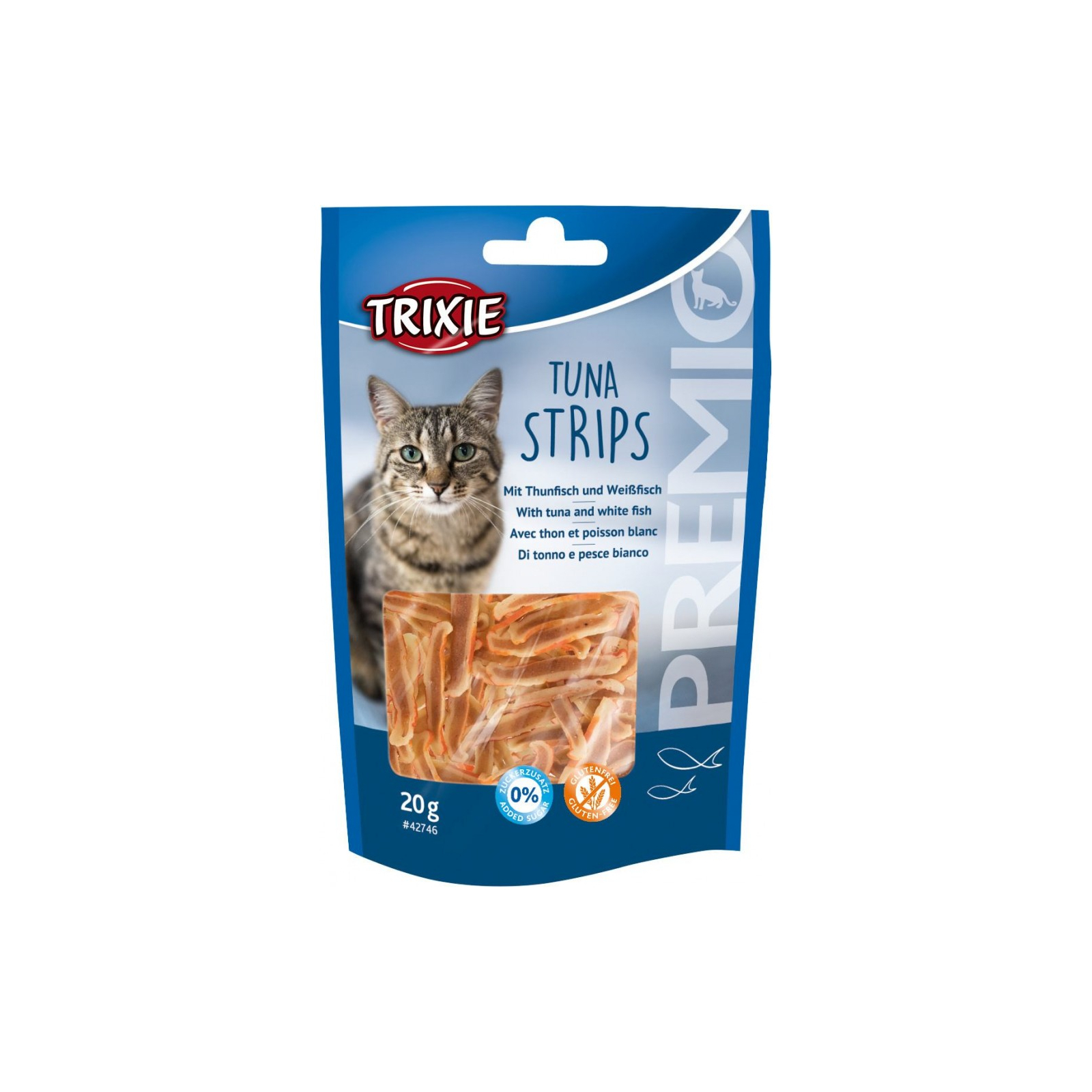 Ласощі для котів Trixie Premio Tuna Strips смужки тунця 20 г (4011905427461)