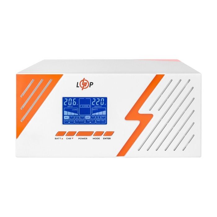 Пристрій безперебійного живлення LogicPower LPM - PSW-1500VA, 1050W, White (22755) зображення 5