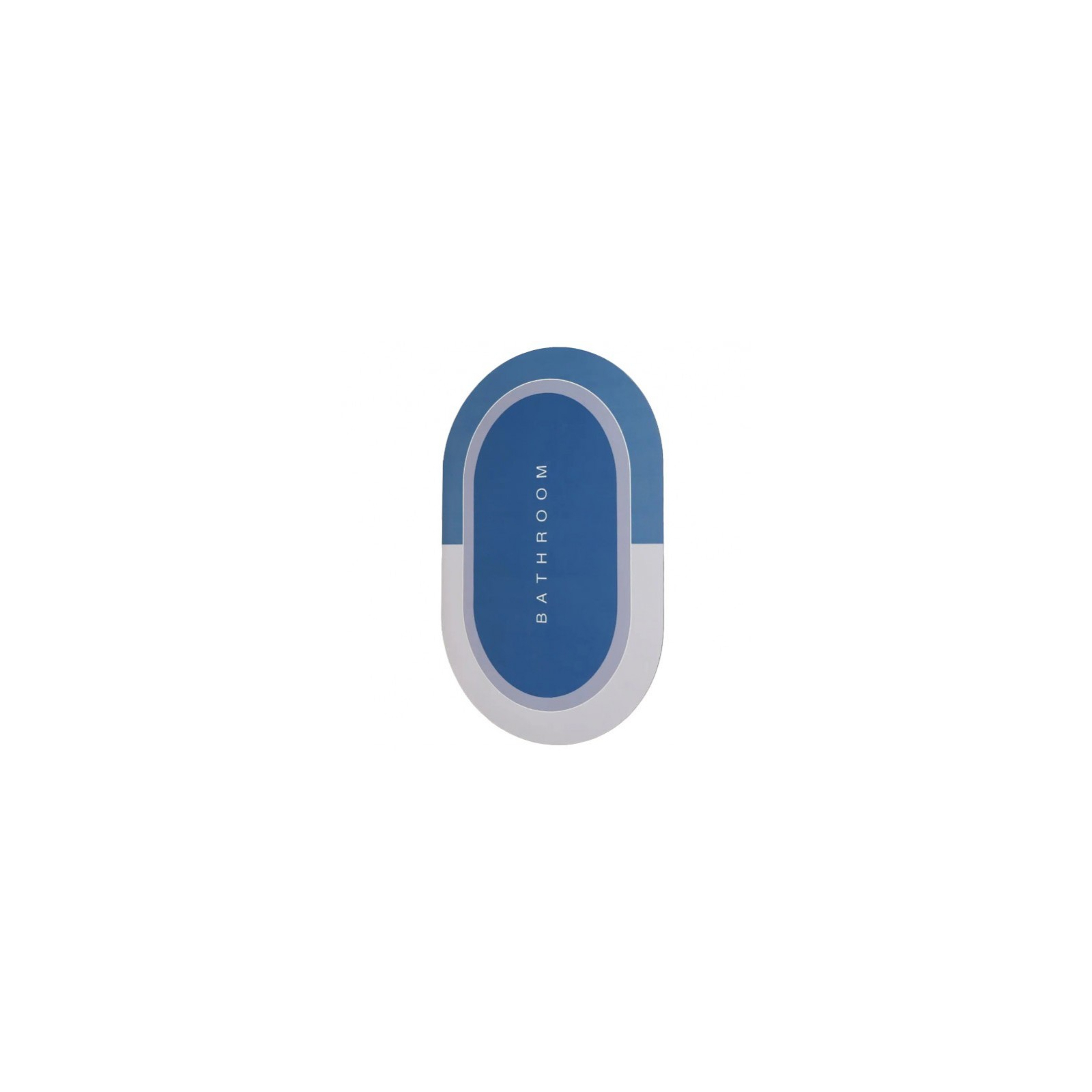 Коврик для ванной Stenson суперпоглощающий 50 х 80 см овальный серо-синий (R30940 grey-blue) изображение 2