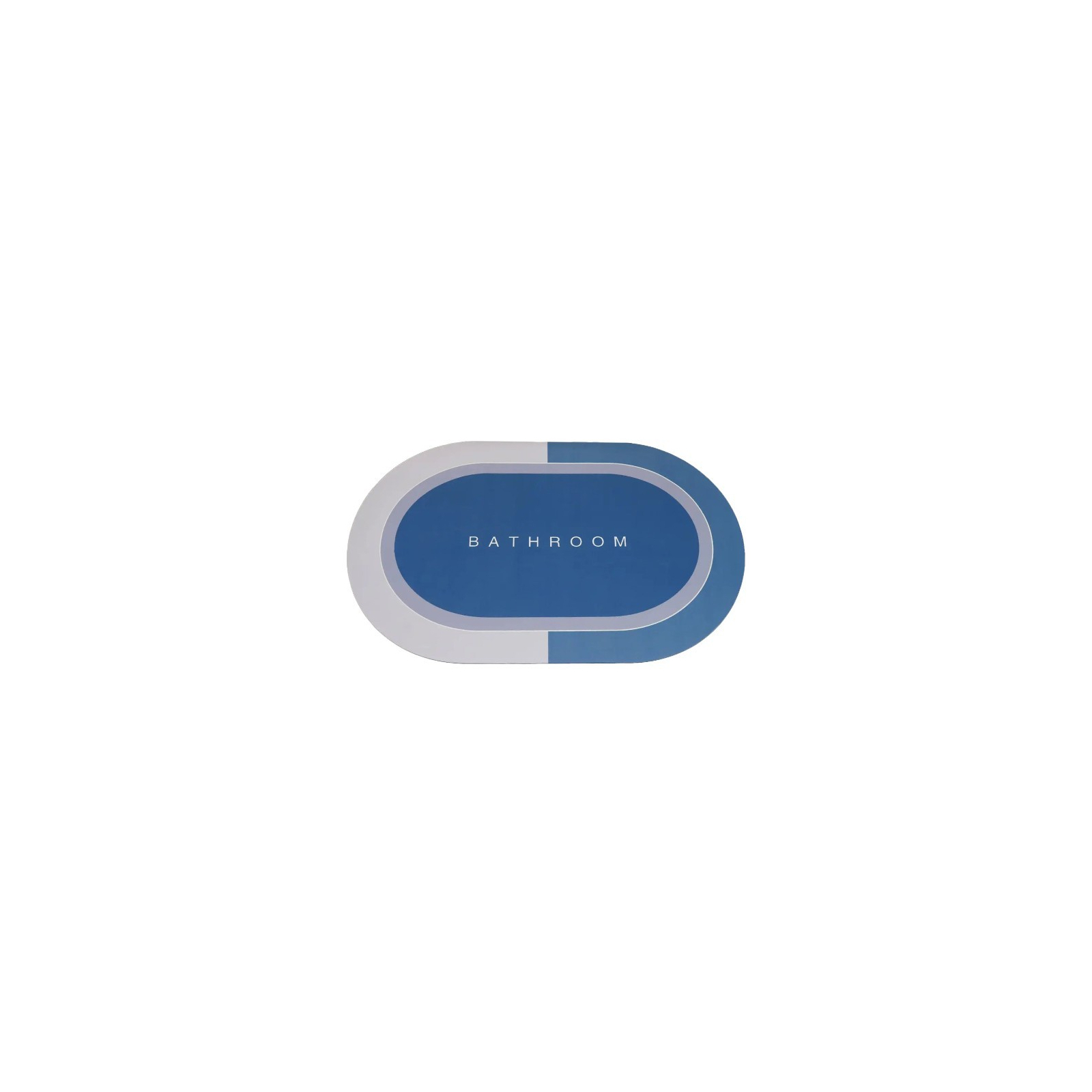 Коврик для ванной Stenson суперпоглощающий 50 х 80 см овальный серо-синий (R30940 grey-blue) изображение 3