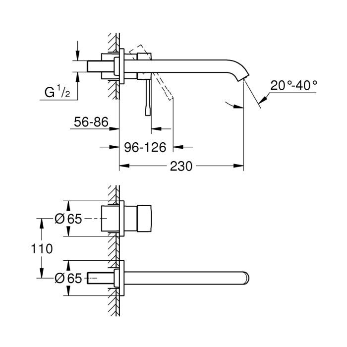 Смеситель Grohe L-Size Essence (19967001/29193001) изображение 2