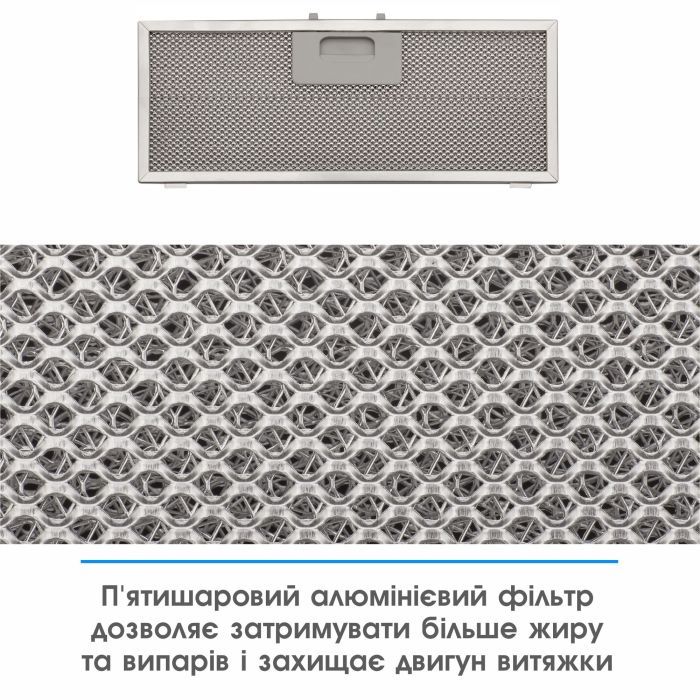 Витяжка кухонна Eleyus URBAN 960 LED 52 WH зображення 9