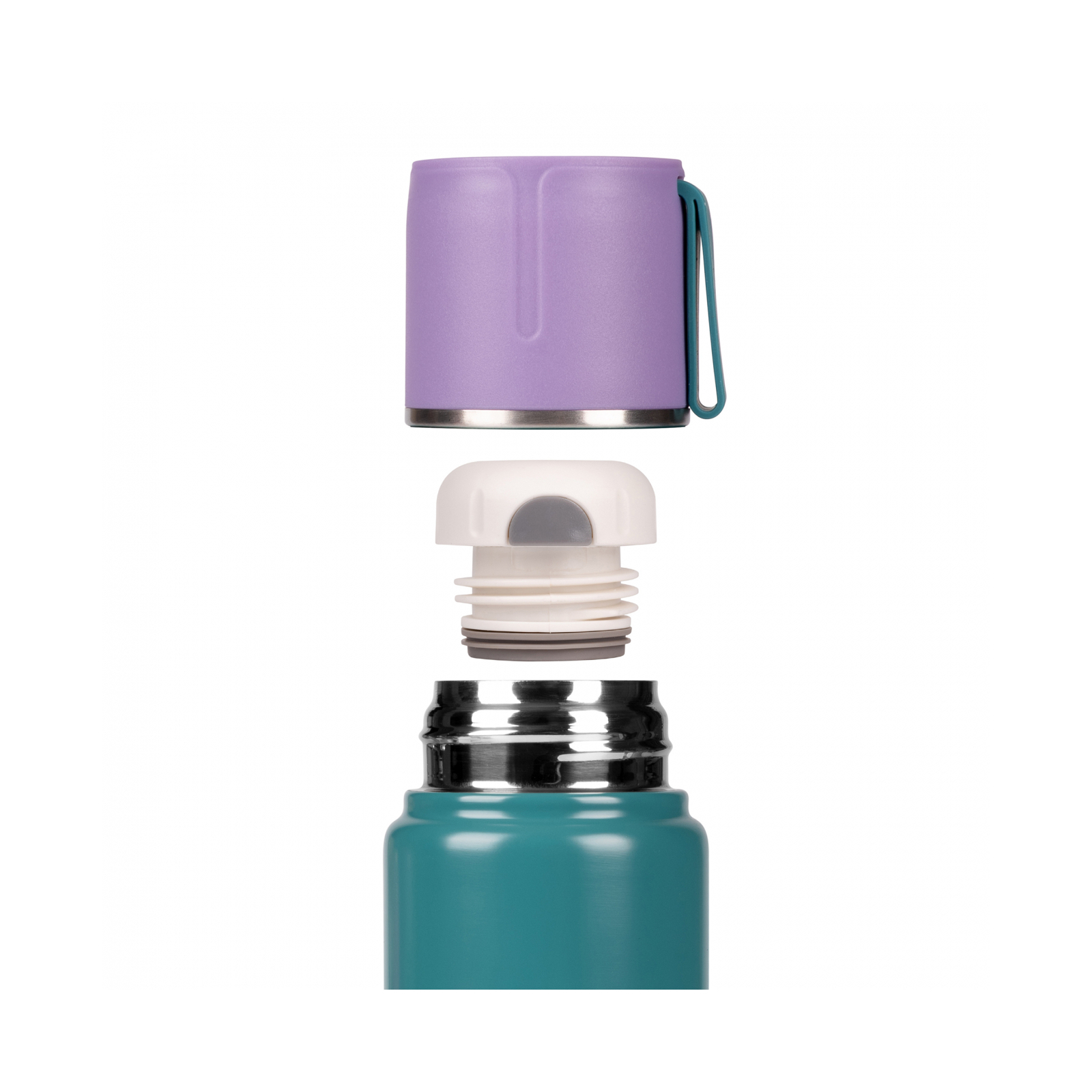 Поильник-непроливайка Yes Термос Fusion с чашкой, 420 мл, розовый (708208) изображение 4